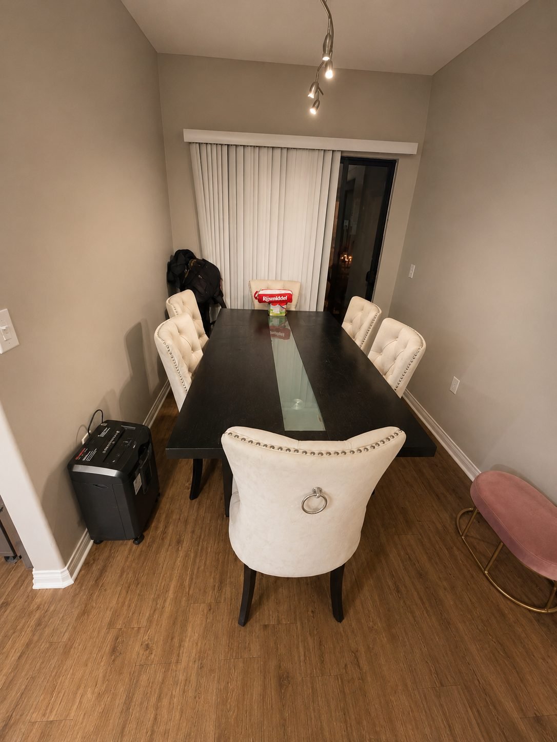 The same dining room, clean and tidy after Bergamot.